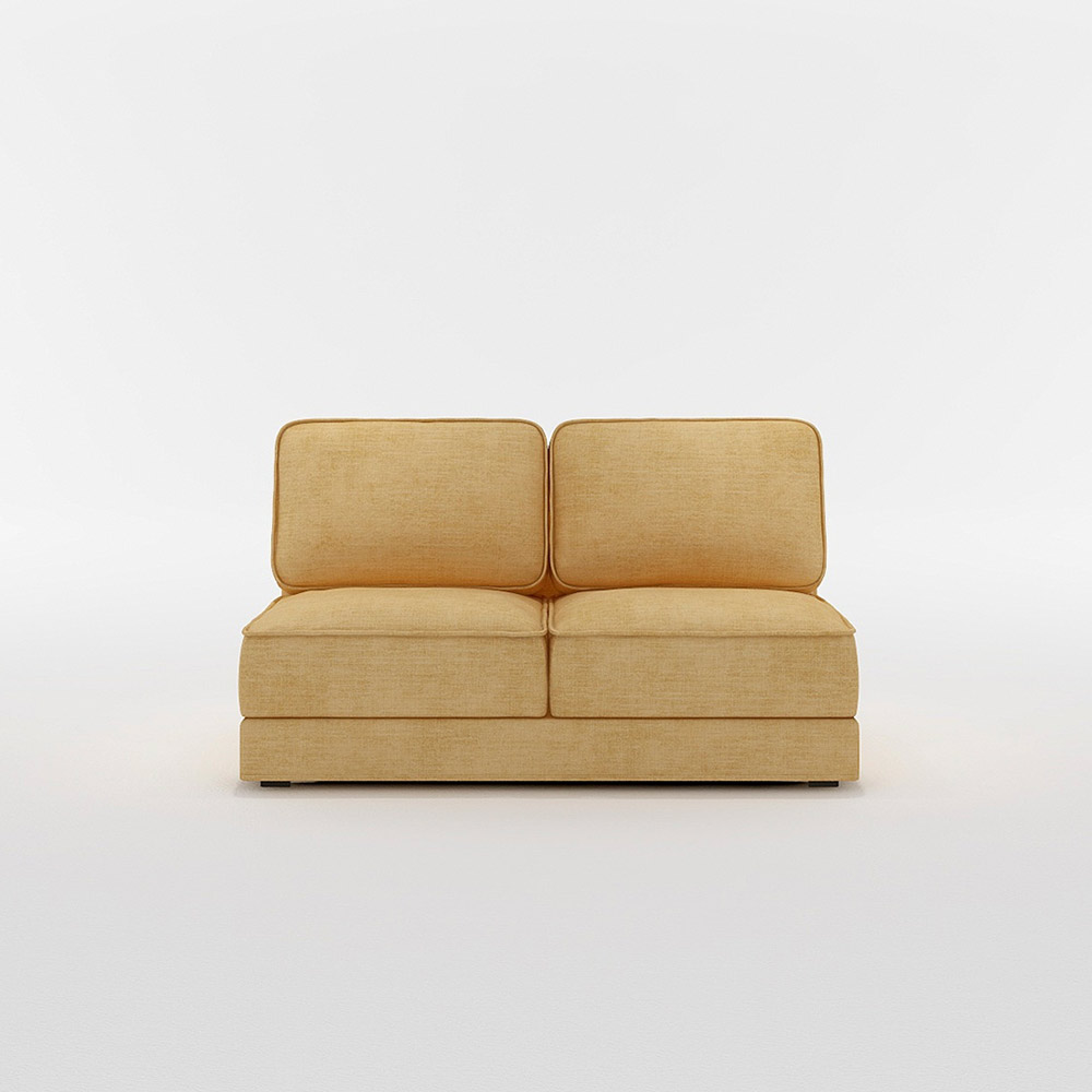 QUATT 2P SOFA プラスチック脚 / FLANNEL SOFA(フランネルソファ) / 2人掛けソファ / FLN10112YEL_ma.jpg