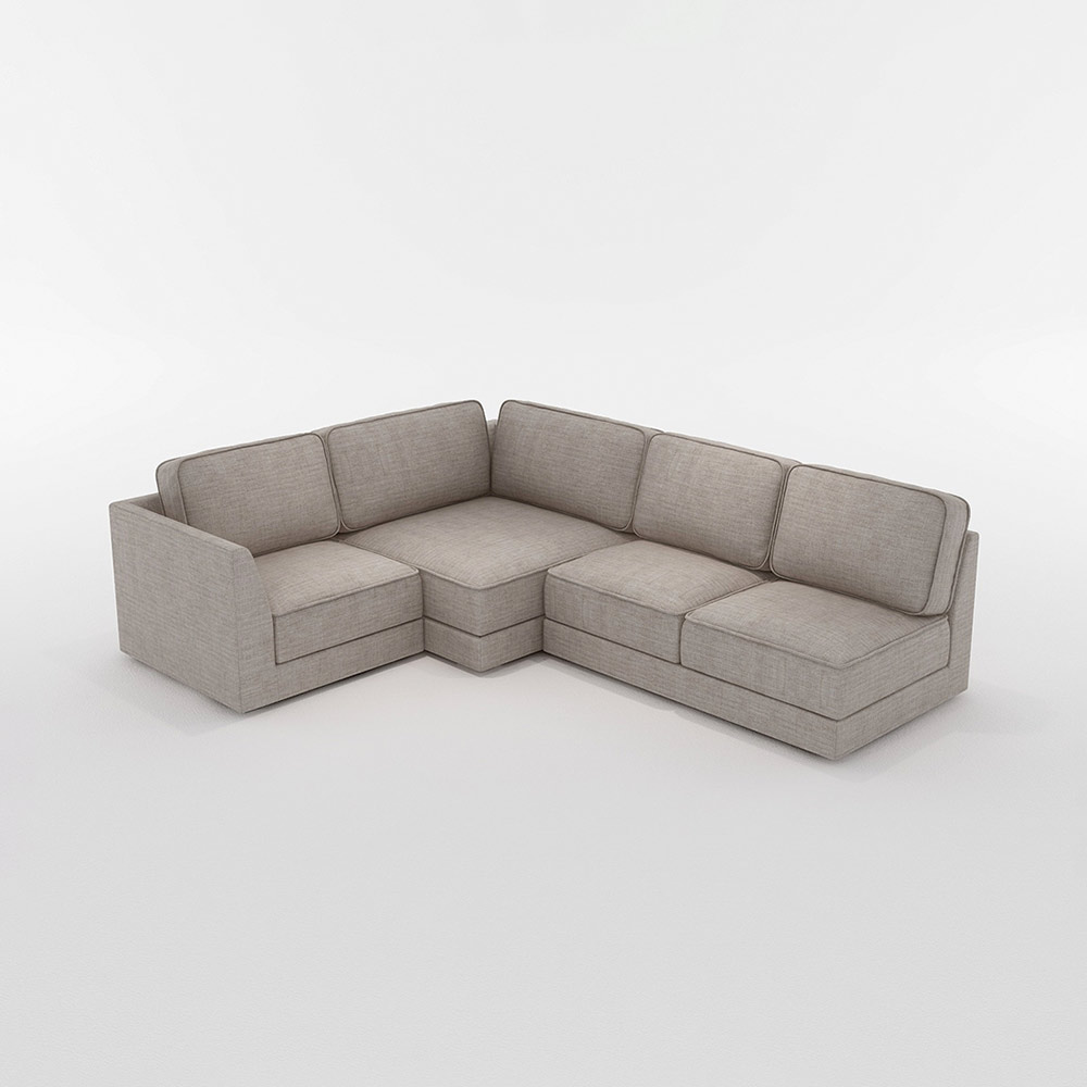 QUATT CORNER SOFA SET(2P + 1P corner large + 1P corner) / FLANNEL SOFA(フランネルソファ) / コーナーソファ / FLN10114BEG_ma.jpg
