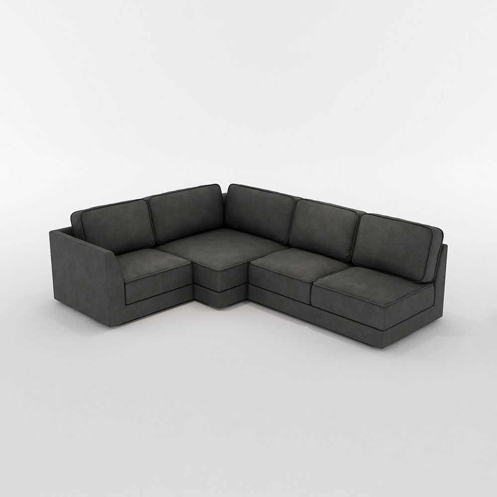 QUATT CORNER SOFA SET(2P + 1P corner large + 1P corner) / FLANNEL SOFA(フランネルソファ) / コーナーソファ / FLN10114BLK_ma.jpg
