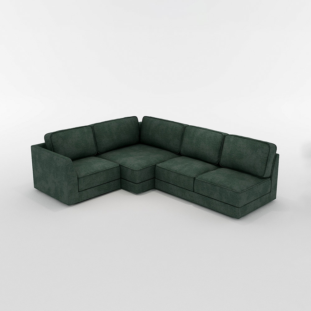 QUATT CORNER SOFA SET(2P + 1P corner large + 1P corner) / FLANNEL SOFA(フランネルソファ) / コーナーソファ / FLN10114GRN_ma.jpg