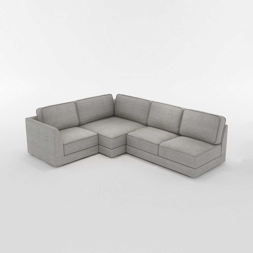 QUATT CORNER SOFA SET(2P + 1P corner large + 1P corner) / FLANNEL SOFA(フランネルソファ) / コーナーソファ / FLN10114GRY_ma.jpg
