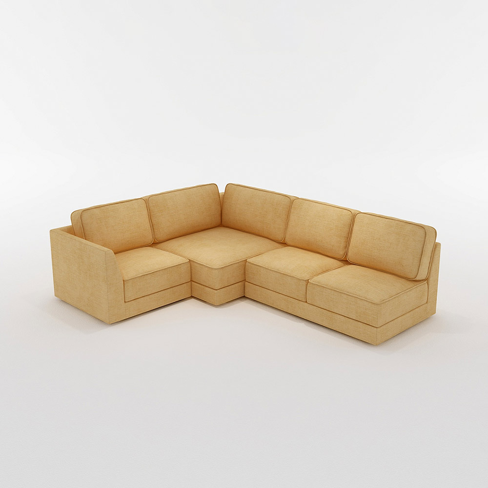 QUATT CORNER SOFA SET(2P + 1P corner large + 1P corner) / FLANNEL SOFA(フランネルソファ) / コーナーソファ / FLN10114YEL_ma.jpg