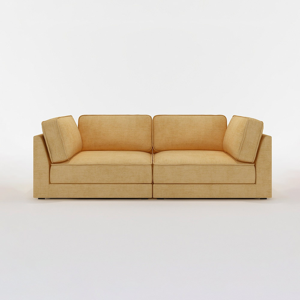 QUATT CORNER SOFA SET(1P corner large ×2) / FLANNEL SOFA(フランネルソファ) / 3人掛けソファ / FLN10115YEL_ma.jpg
