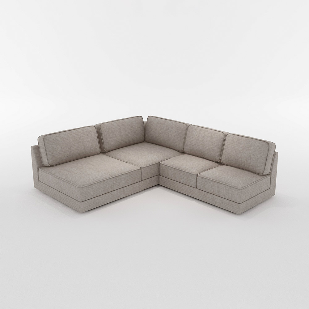QUATT CORNER SOFA SET(1P large + 1P corner large + 2P) / FLANNEL SOFA(フランネルソファ) / コーナーソファ / FLN10116BEG_ma.jpg