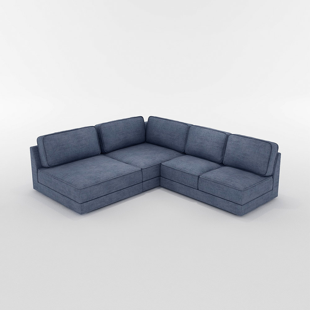 QUATT CORNER SOFA SET(1P large + 1P corner large + 2P) / FLANNEL SOFA(フランネルソファ) / コーナーソファ / FLN10116BLU_ma.jpg