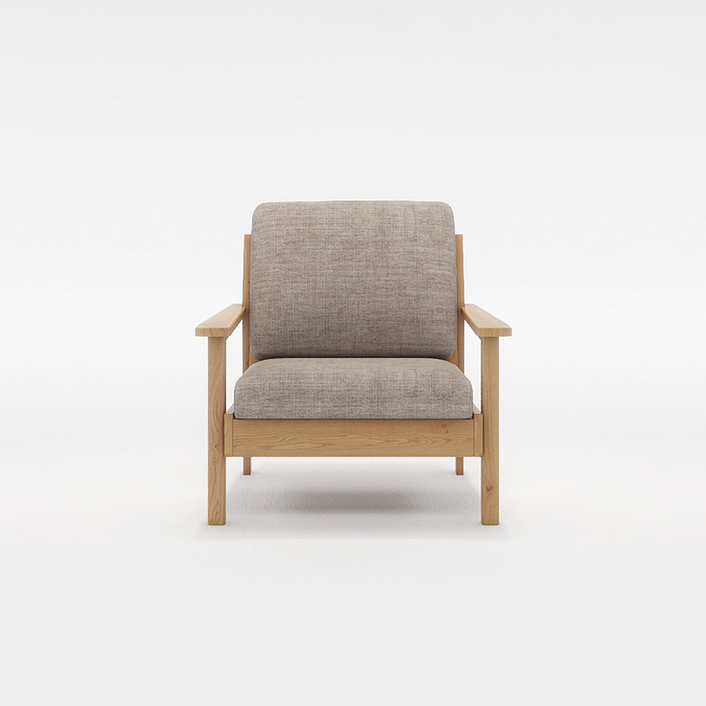 MOLEED 1P SOFA 木フレーム(ナチュラル) / FLANNEL SOFA(フランネルソファ) / 1人掛けソファ / FLN10117BEG_ma.jpg