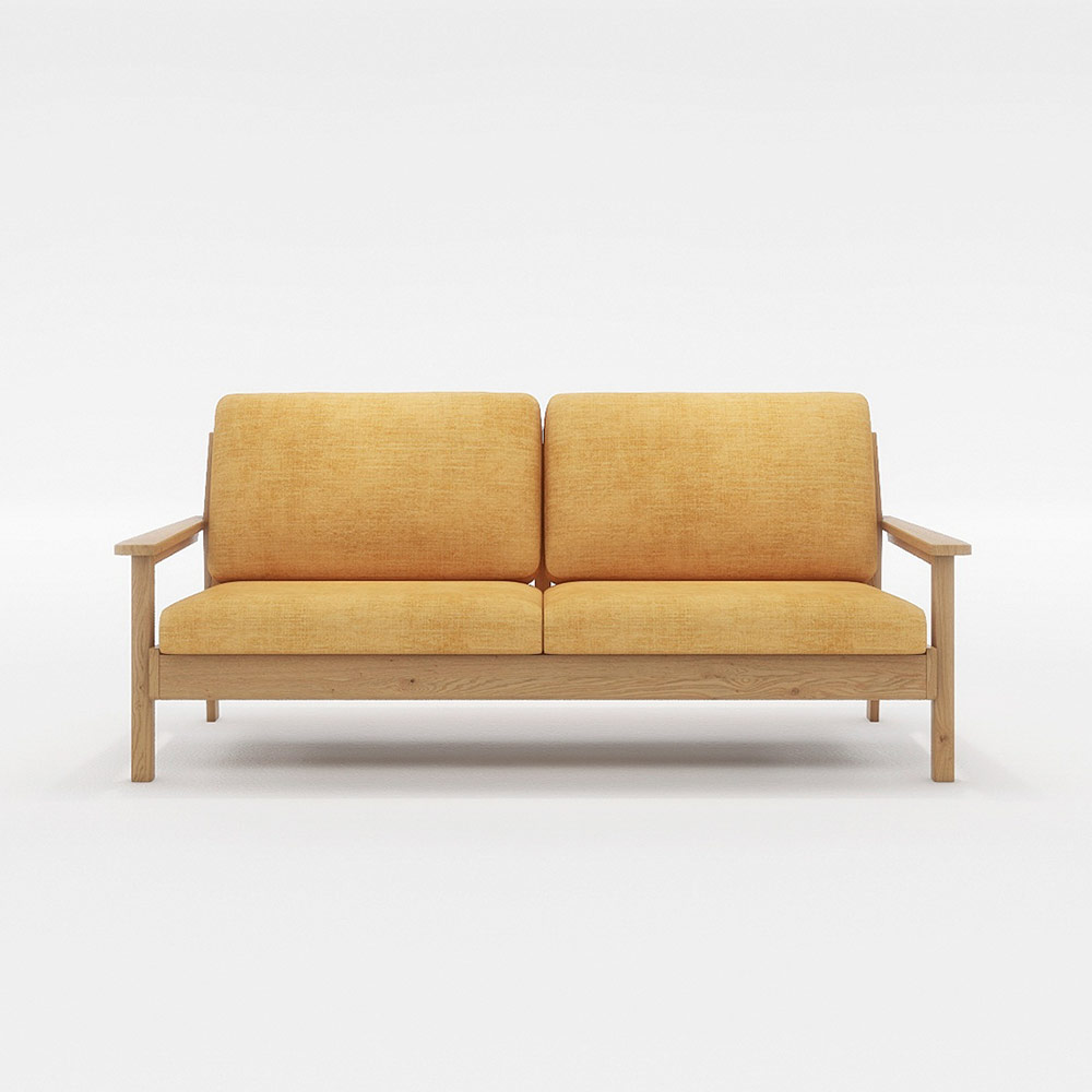 MOLEED 3P SOFA 木フレーム(ナチュラル) / FLANNEL SOFA（フランネルソファ） / 3人掛けソファ / FLN10118YEL_ma.jpg