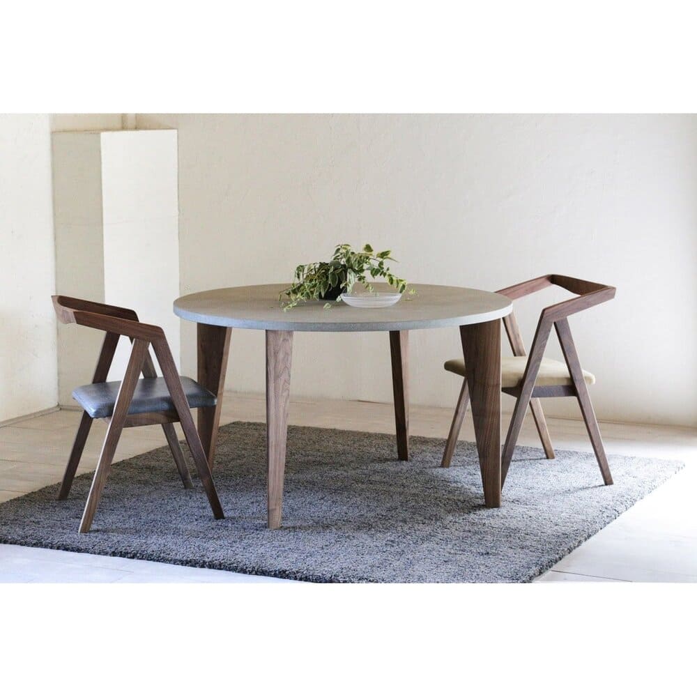 NOMBE round table mortar walnut φ1000_FolivorA / FolivorA（フォリヴォラ） / ダイニングテーブル / FLV10057_dt_02.jpg