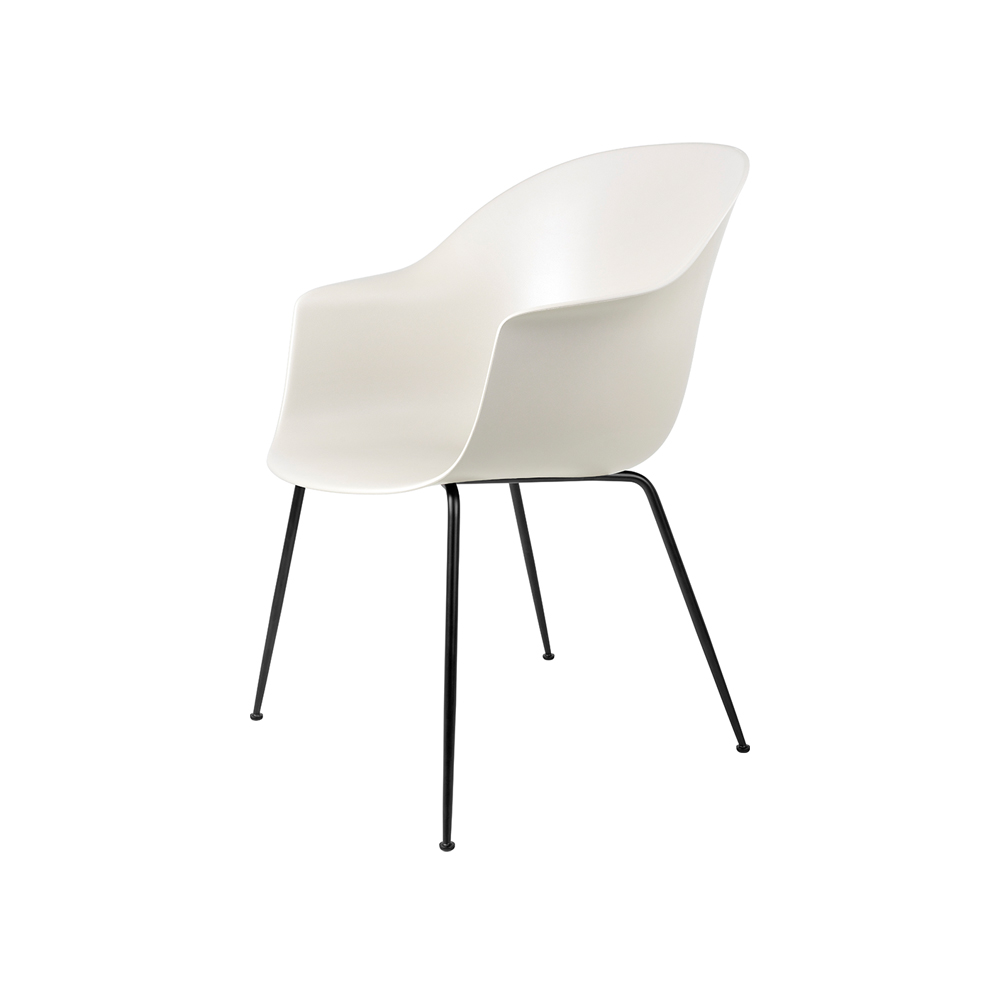 GUBI Bat Dining Chair - Conic base,  Black Matt Base / GUBI（グビ） / ダイニングチェア / GUB10009WHT_ma.jpg