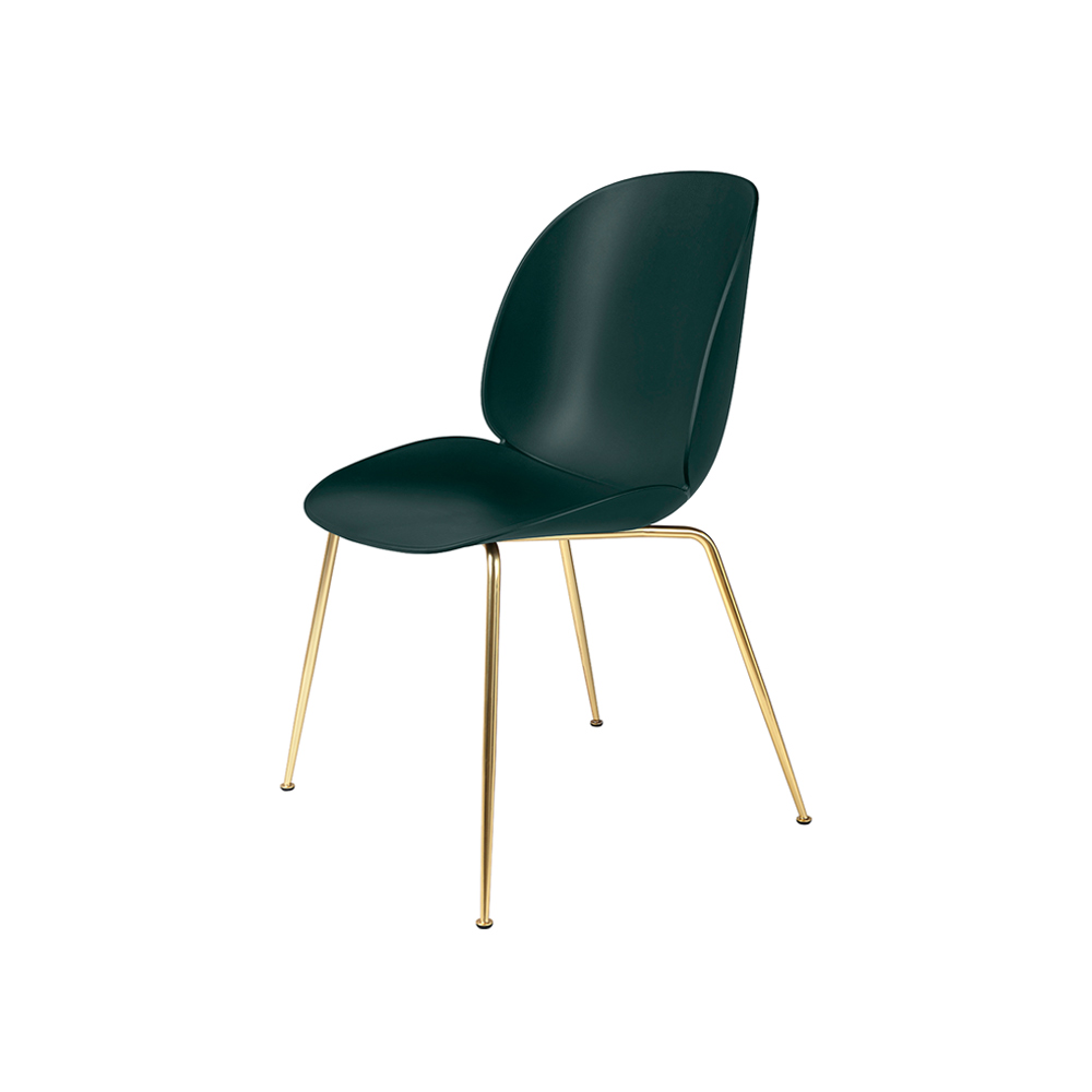 GUBI Beetle Dining Chair - Conic base,  Brass Semi-matt Base / GUBI（グビ） / ダイニングチェア / GUB10045GRN_ma.jpg