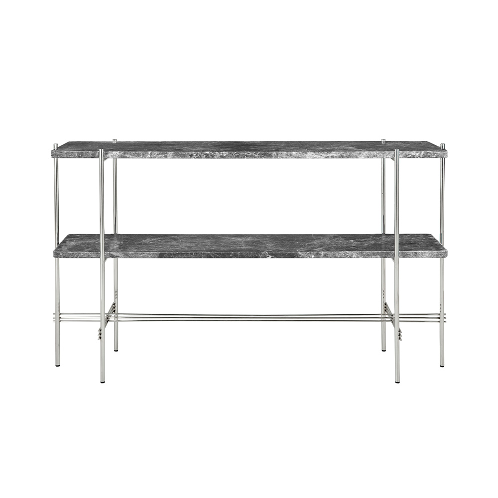 GUBI TS Console - 2Racks,  Polished Steel Base / GUBI（グビ） / ラック・ブックシェルフ・マガジンラック・本棚 / GUB10093GRY_ma.jpg