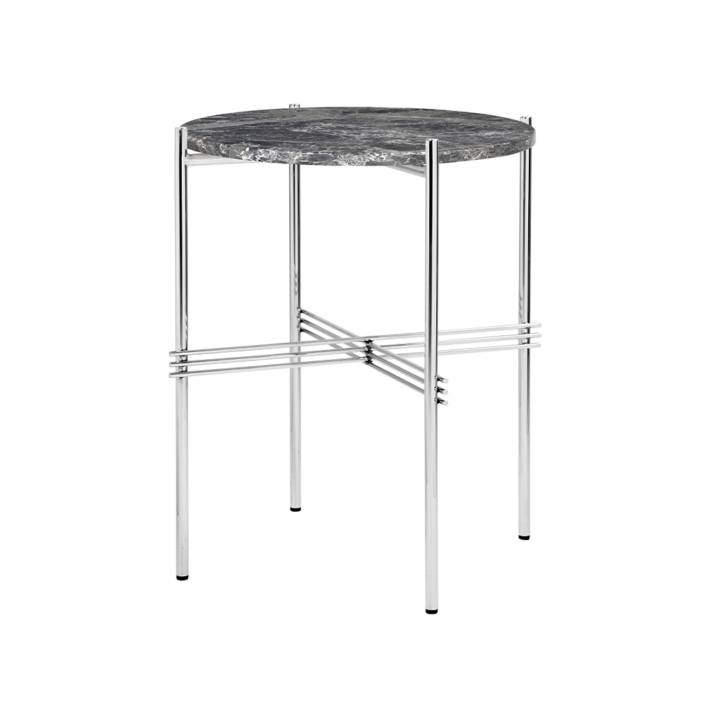 GUBI TS Side Table - Round,  φ400mm,  Polished Steel Base / GUBI（グビ） / サイドテーブル・ナイトテーブル / GUB10095GRY_ma.jpg