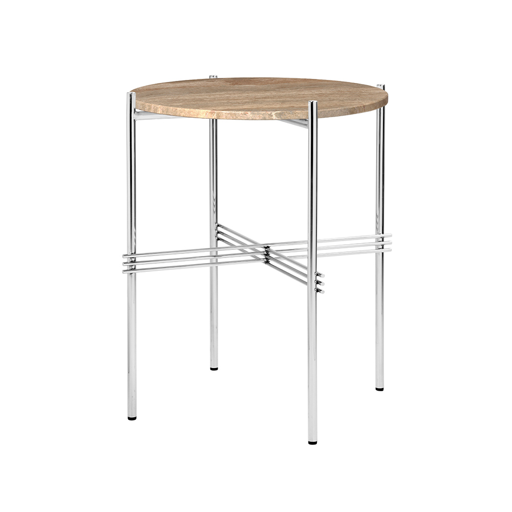 GUBI TS Side Table - Round,  φ400mm,  Polished Steel Base / GUBI（グビ） / サイドテーブル・ナイトテーブル / GUB10095LBR_ma.jpg