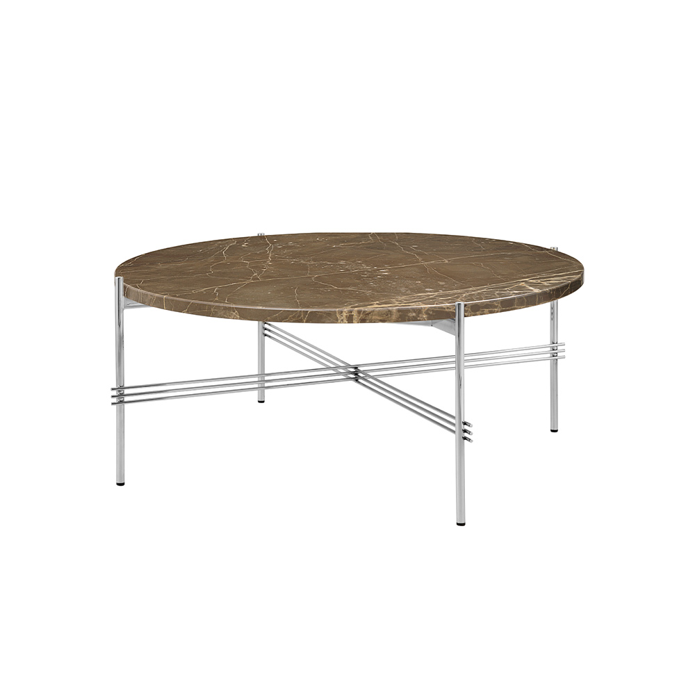 GUBI TS Coffee Table - Round,  φ800mm,  Polished Steel Base / GUBI（グビ） / リビングテーブル・ローテーブル・座卓 / GUB10099DBR_ma.jpg