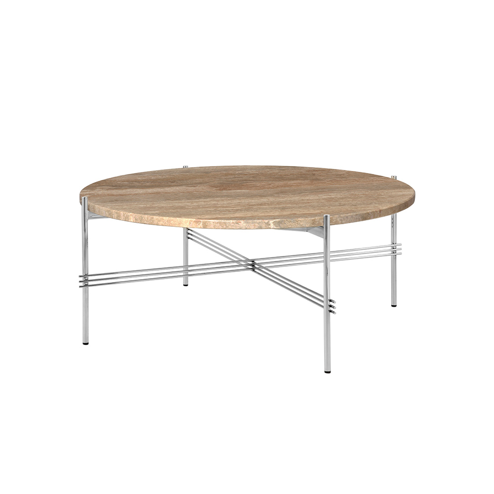 GUBI TS Coffee Table - Round,  φ800mm,  Polished Steel Base / GUBI（グビ） / リビングテーブル・ローテーブル・座卓 / GUB10099LBR_ma.jpg