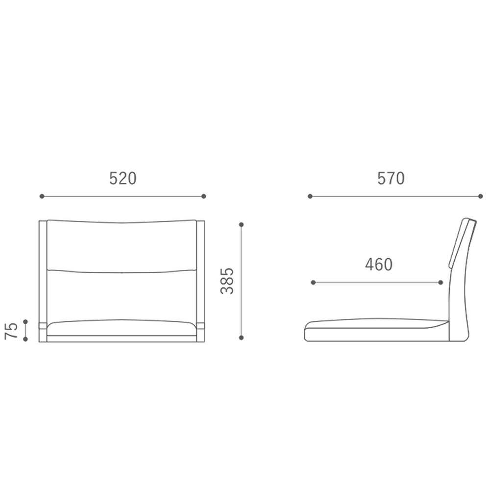 SUZU Tatami Chair Low NA-C Merit HIRATA CHAIR COLLECTION / HIRATA CHAIR COLLECTION（ヒラタ チェア コレクション） / 座椅子・ローチェア / HCC10045_dt_03.jpg