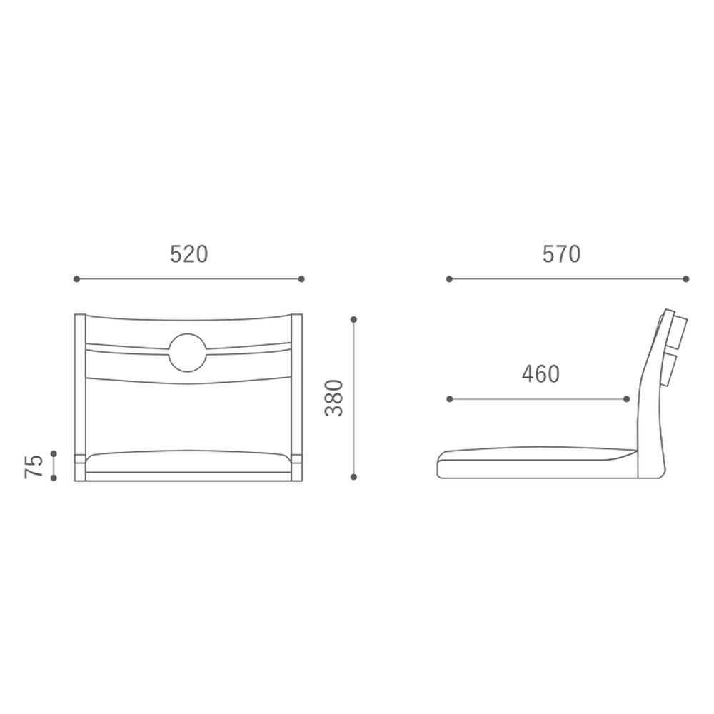 KOMA Tatami Chair Low MBR Mode HIRATA CHAIR COLLECTION / HIRATA CHAIR COLLECTION（ヒラタ チェア コレクション） / 座椅子・ローチェア / HCC10088_dt_03.jpg
