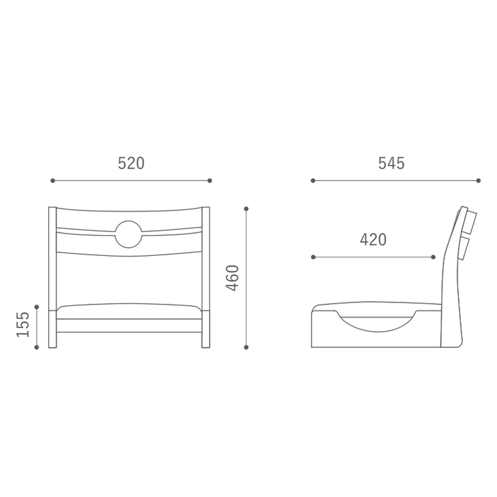 KOMA Tatami Chair High CBA Twill HIRATA CHAIR COLLECTION / HIRATA CHAIR COLLECTION（ヒラタ チェア コレクション） / 座椅子・ローチェア / HCC10097_dt_04.jpg
