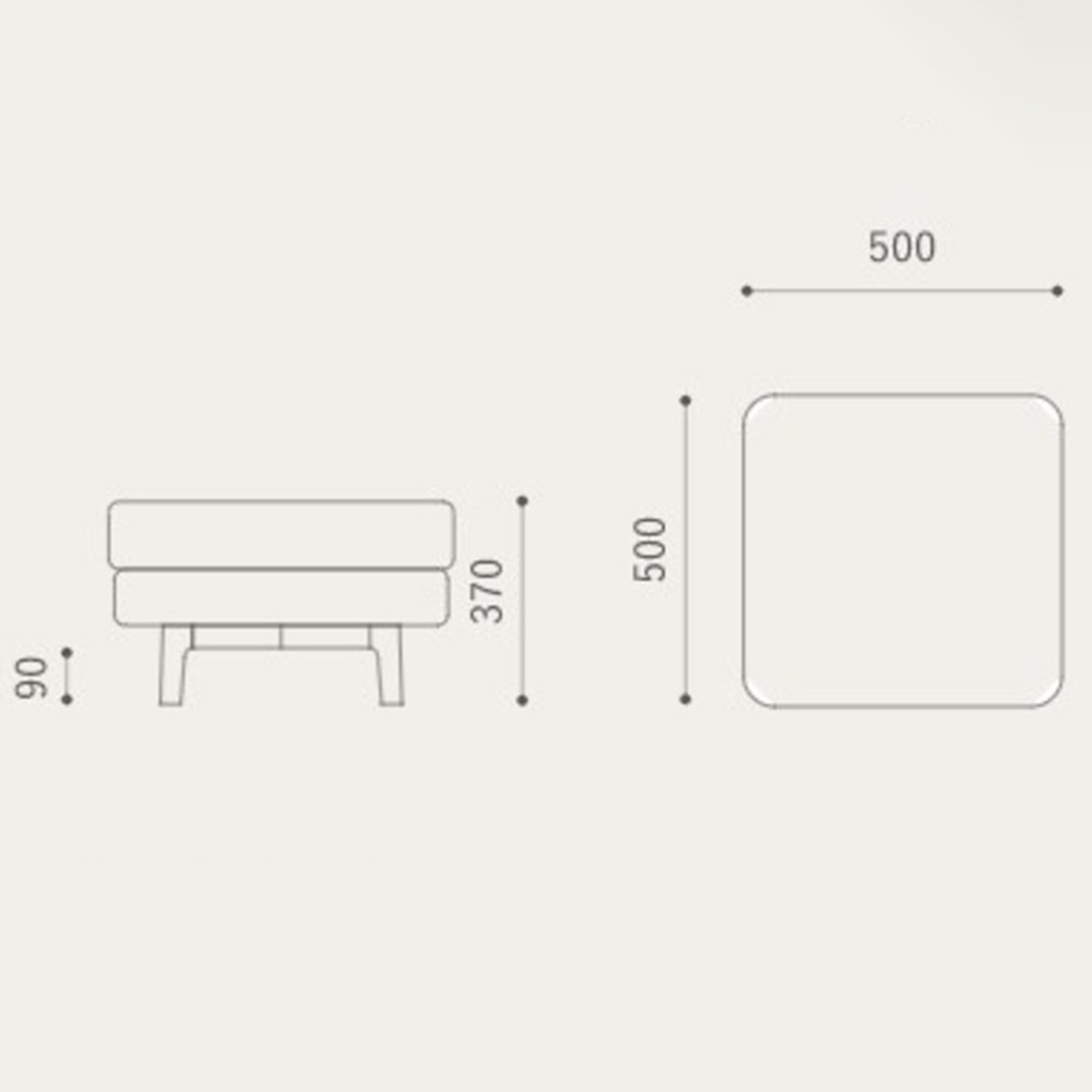 PISOLINO Stool Square CBA Merit HIRATA CHAIR COLLECTION / HIRATA CHAIR COLLECTION（ヒラタ チェア コレクション） / スツール / HCC10121_dt_06.jpg