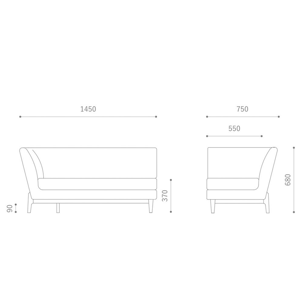 PISOLINO Sofa 片肘 2P-R CBA Mode HIRATA CHAIR COLLECTION / HIRATA CHAIR COLLECTION（ヒラタ チェア コレクション） / 2人掛けソファ / HCC10189_dt_05.jpg