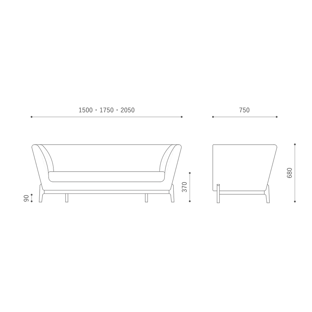PISOLINO Sofa 2.5P CBA Maple HIRATA CHAIR COLLECTION / HIRATA CHAIR COLLECTION（ヒラタ チェア コレクション） / 2人掛けソファ / HCC10225_dt_07.jpg