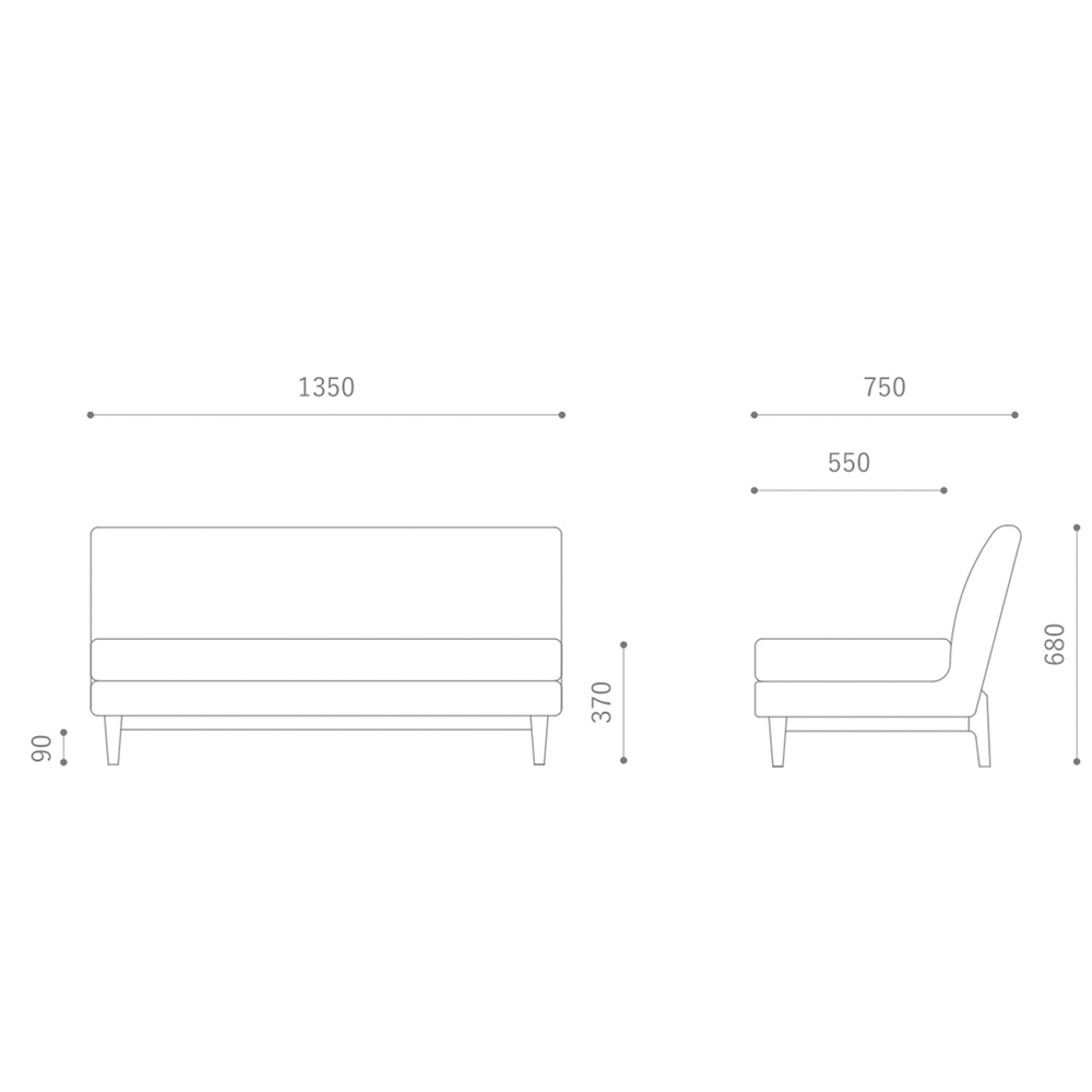 PISOLINO Sofa 肘無 2P CBA Maple HIRATA CHAIR COLLECTION / HIRATA CHAIR COLLECTION（ヒラタ チェア コレクション） / 2人掛けソファ / HCC10257_dt_03.jpg