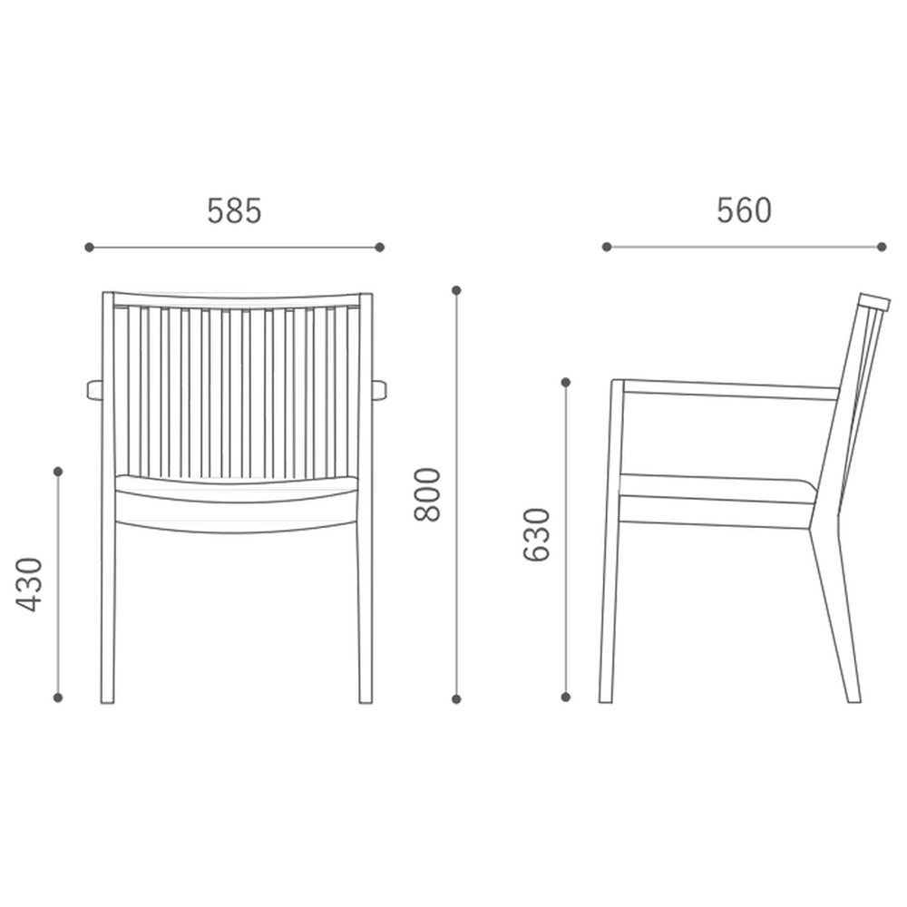 ROME Arm Chair NWH Merit HIRATA Chair  COLLECTION / HIRATA CHAIR COLLECTION（ヒラタ チェア コレクション） / ダイニングチェア / HCC10418_dt_02.jpg