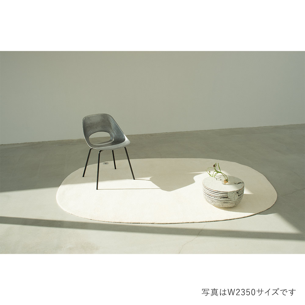 WOOLRUG Local Wool 楕円 W1500 カットパイル HOTTA CARPET / HOTTA CARPET(ホッタカーペット) / ラグ・カーペット・絨毯 / HCP10007WHT_ma.jpg