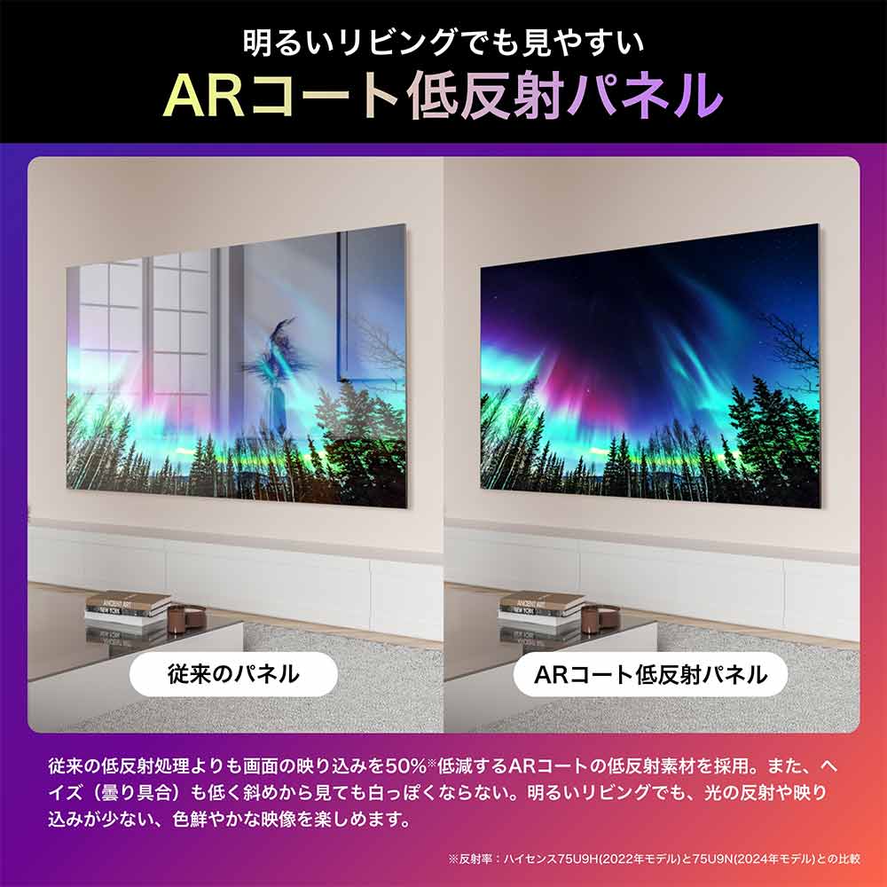 Hisense Hisense 75v型 Mini LED 4K液晶テレビ 75U9N Hisense Hisense 75v型 Mini LED 4K液晶テレビ 75U9N