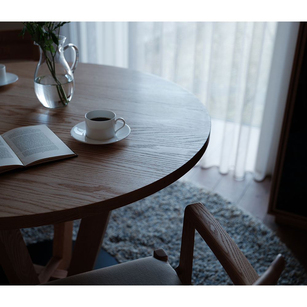 LIBERIA PLUS 105 Circle Dining Table HIRASHIMA / HIRASHIMA（ヒラシマ） / ダイニングテーブル / HSM10008_dt_05.jpg