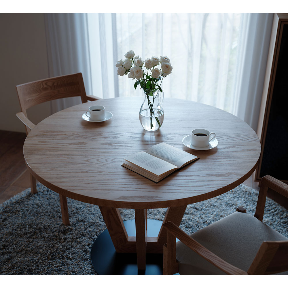 LIBERIA PLUS 126 Circle Dining Table HIRASHIMA / HIRASHIMA（ヒラシマ） / ダイニングテーブル / HSM10011_dt_06.jpg