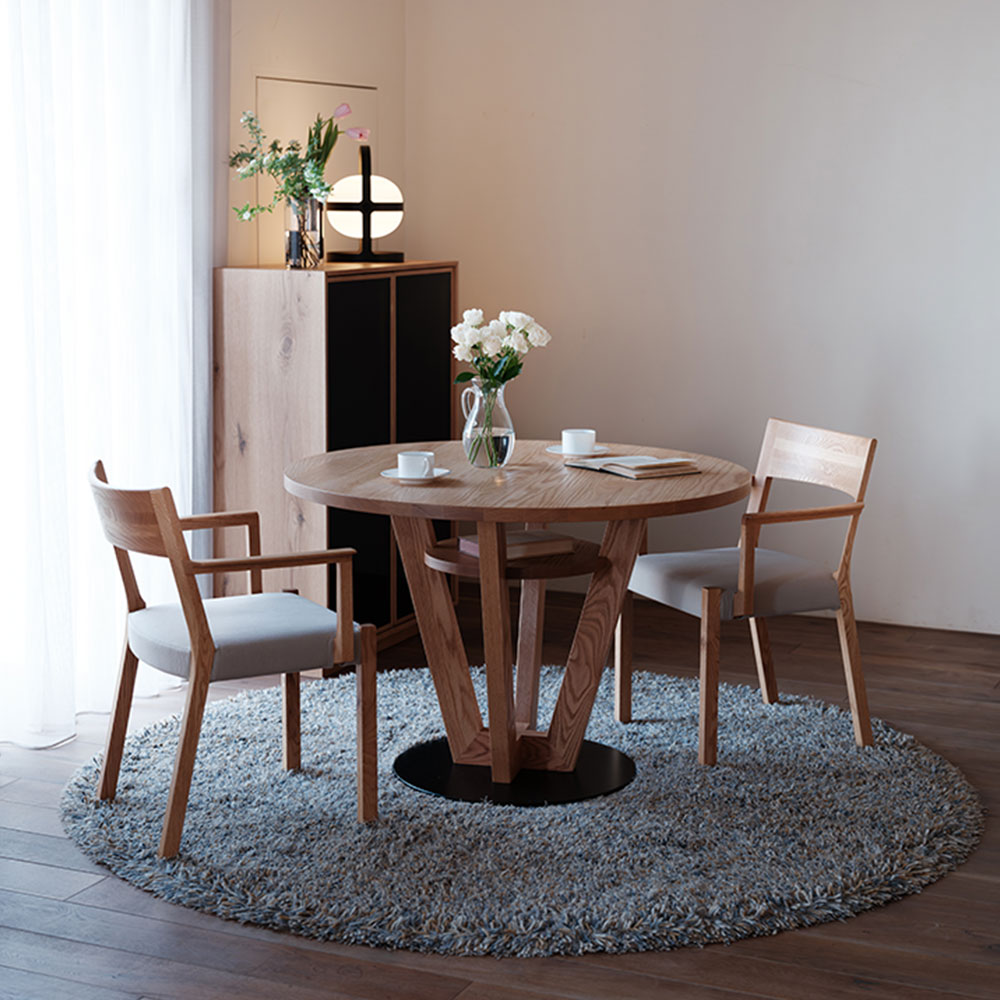 LIBERIA PLUS 126 Circle Dining Table HIRASHIMA / HIRASHIMA（ヒラシマ） / ダイニングテーブル / HSM10011_dt_10.jpg