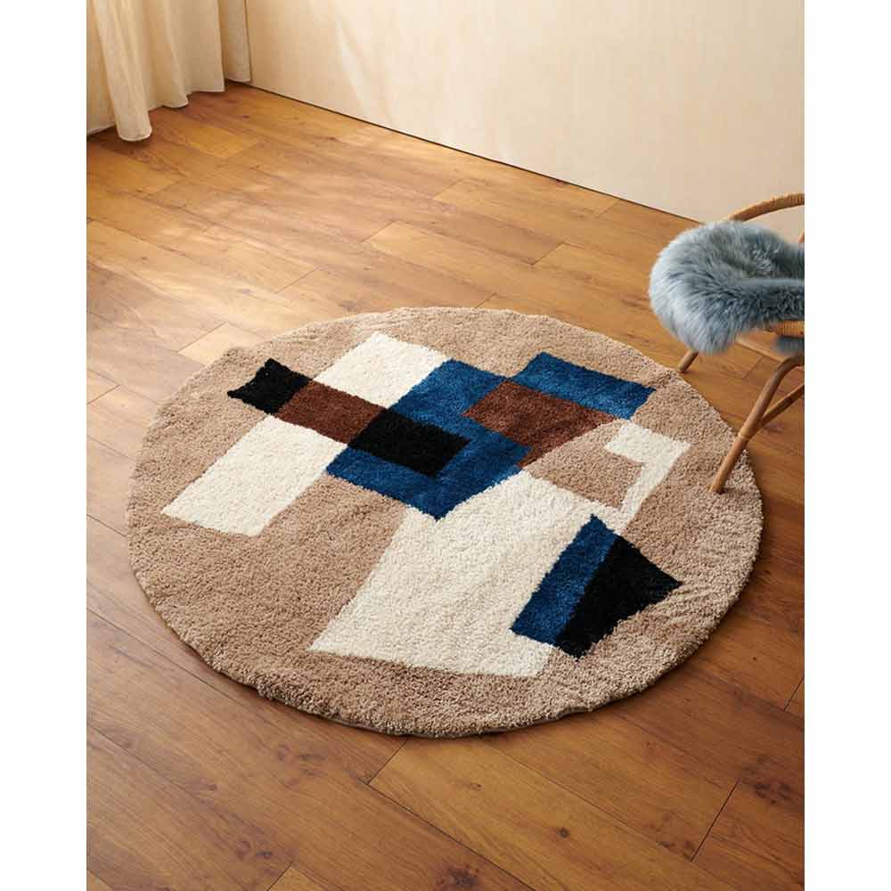 GEOMETRIC RUG ROUND φ140 / JOURNAL STANDARD FURNITURE（ジャーナルスタンダードファニチャー） / ラグ・カーペット・絨毯 / JSF10276_dt_06.jpg
