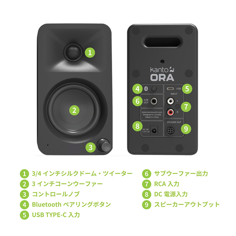 Kanto Audio ORA アクティブスピーカー / Kanto Audio（カントオーディオ） / オーディオ・スピーカー / KAN10009_dt_34.jpg