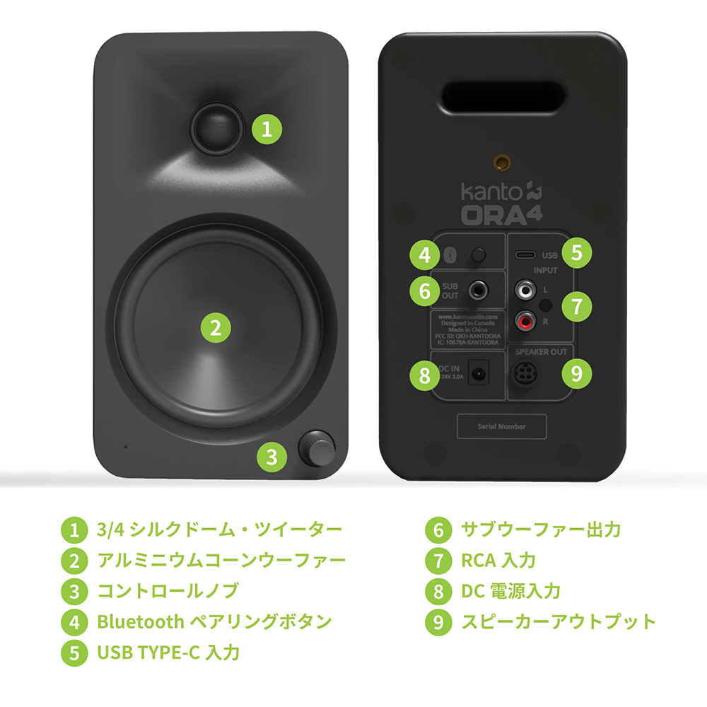 Kanto Audio ORA4 アクティブスピーカー / Kanto Audio（カントオーディオ） / オーディオ・スピーカー / KAN10010_dt_20.jpg