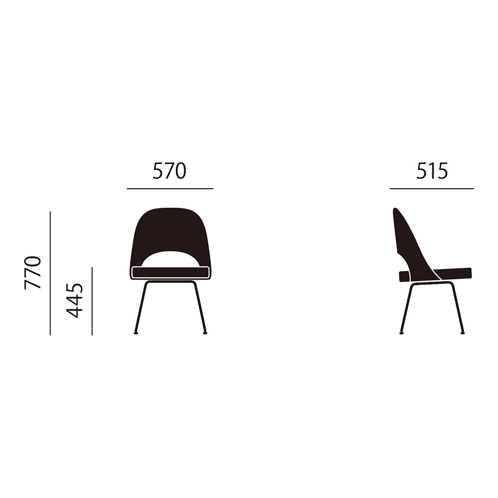 Saarinen Collection Conference Armless Chair クローム / Knoll（ノル） / ダイニングチェア / KNL10060_dt_09.jpg