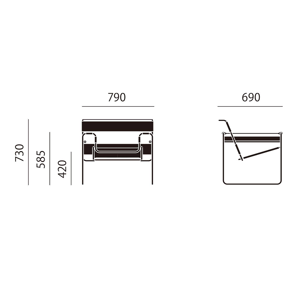 Breuer Collection Wassily Chair クローム カウハイド / Knoll（ノル） / ラウンジチェア / KNL10069_dt_10.jpg