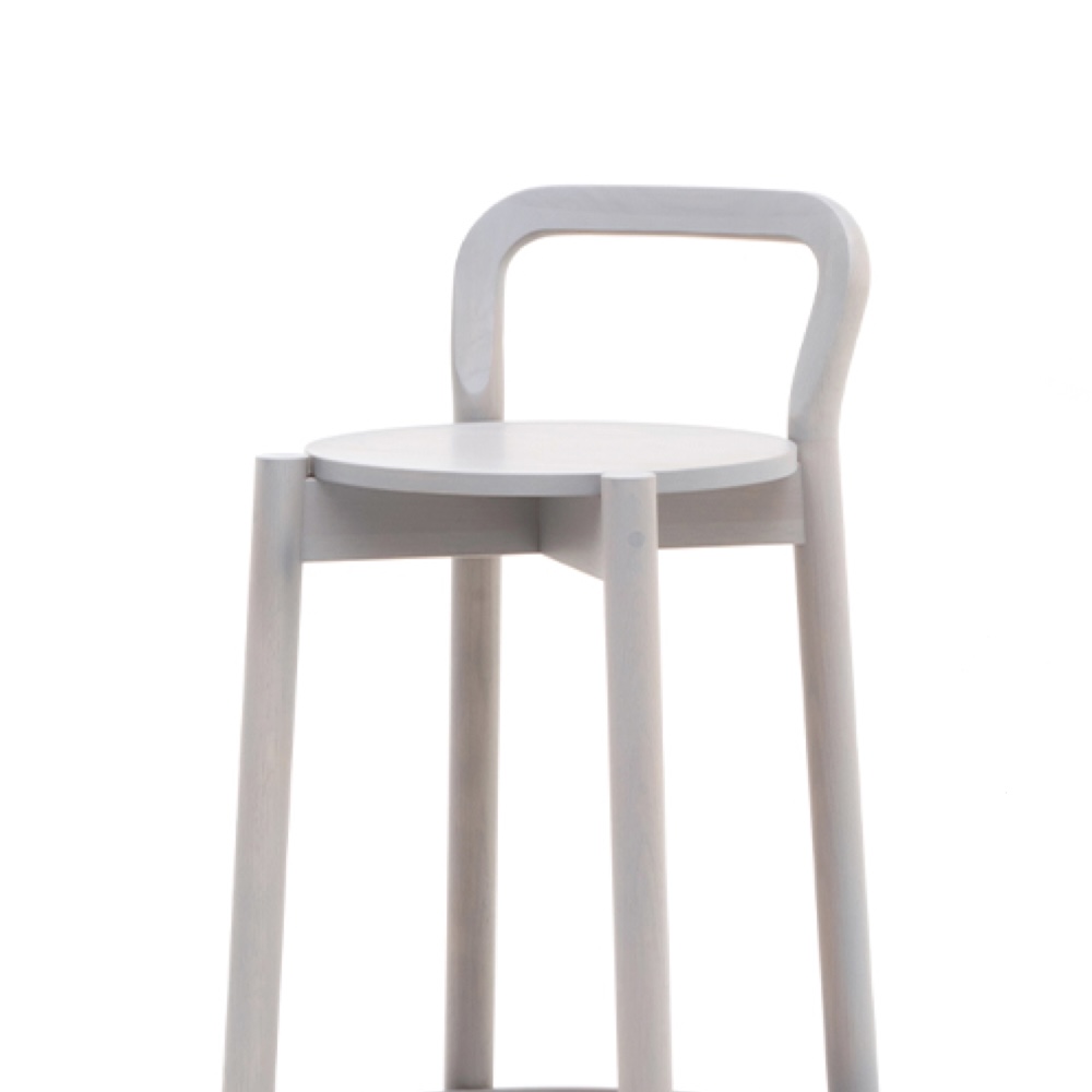 CASTOR BARSTOOL WITH BACKREST HIGH / Karimoku New Standard（カリモクニュースタンダード） / スツール / col_KNS10101GRY.jpg