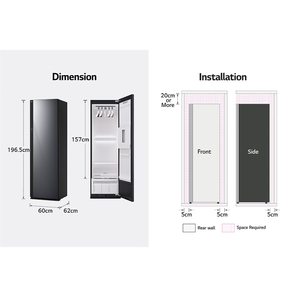 LG LG The All New LG Styler ブラックミラー (SC5GMR80H LG LG The All New LG Styler ブラックミラー (SC5GMR80H