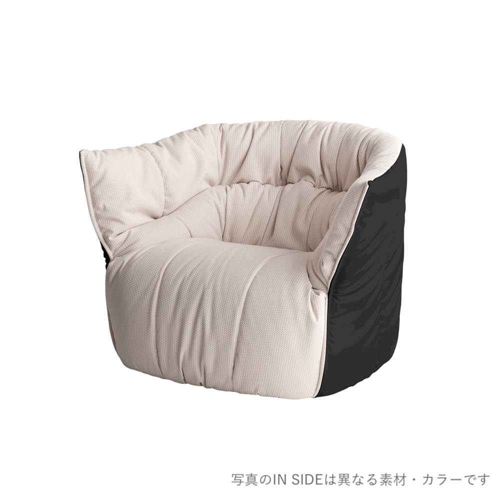 ligne roset ROSETBRIGANTIN 1P コンビ張りBK / ligne roset（リーン・ロゼ） / 1人掛けソファ / LIR10140PPL_ma.jpg