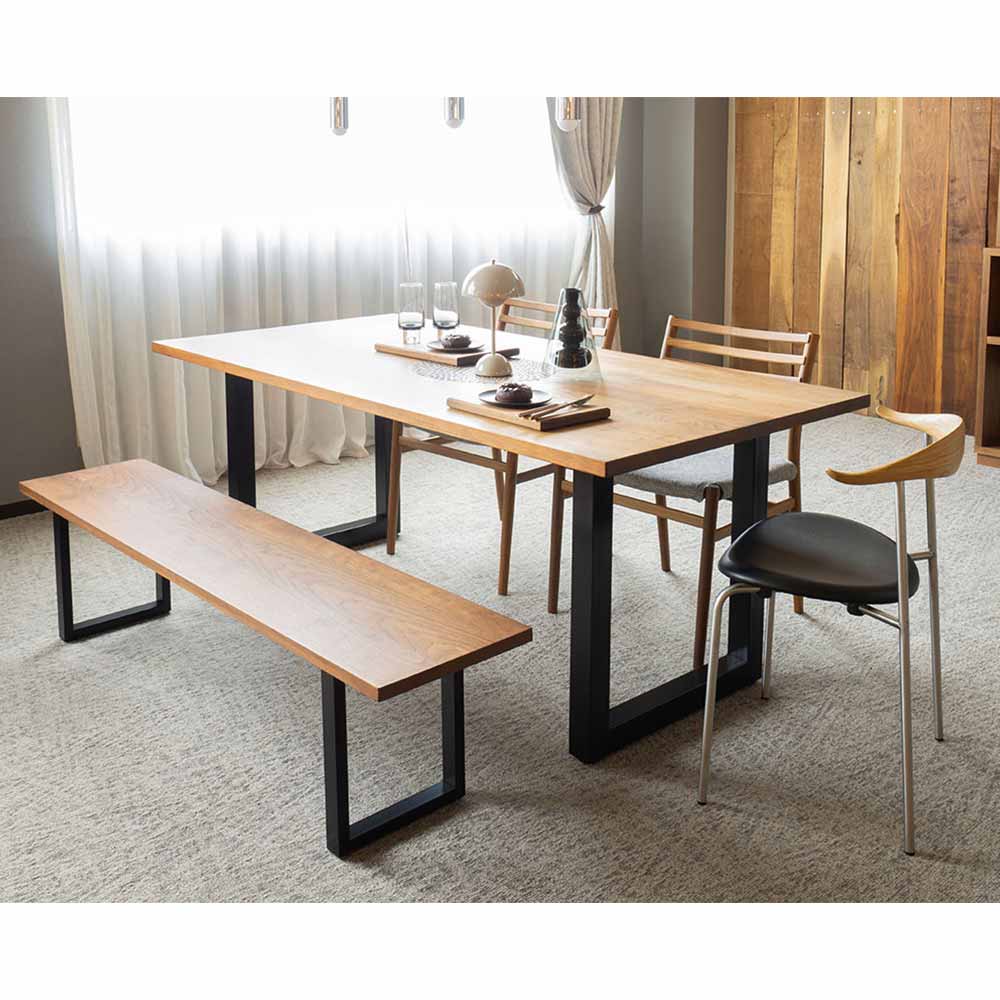 WILDWOOD BENCH ワイルドウッド ベンチ W1200 スチールレッグ / MASTERWAL（マスターウォール） / ベンチ・ダイニングベンチ / MSW10247_dt_01.jpg
