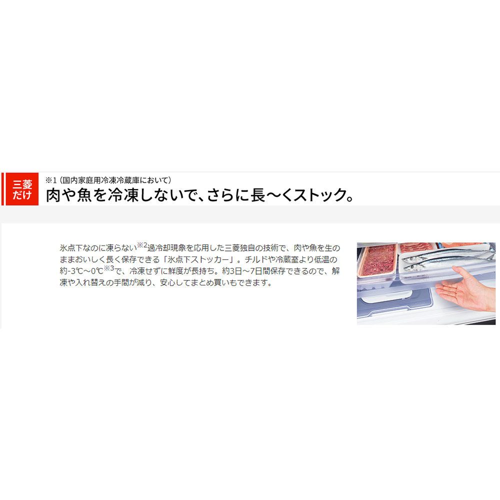 MITSUBISHI 300L 3ドア冷蔵庫 MR-CX30K (右開き) / MITSUBISHI（ミツビシ） / 冷蔵庫・冷凍庫 / MTB10088_dt_08.jpg