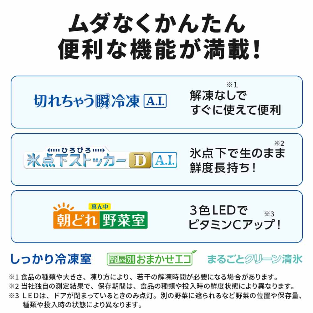 MITSUBISHI 485L 6ドア冷蔵庫 野菜室真ん中タイプ MR-MZ49M (観音開き) / MITSUBISHI（ミツビシ） / 冷蔵庫・冷凍庫 / MTB10099_dt_06.jpg