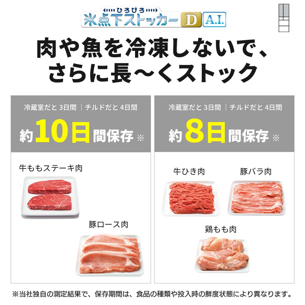 MITSUBISHI 485L 6ドア冷蔵庫 野菜室真ん中タイプ MR-MZ49M (観音開き) / MITSUBISHI（ミツビシ） / 冷蔵庫・冷凍庫 / MTB10099_dt_07.jpg