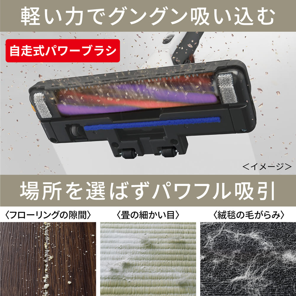 MITSUBISHI 紙パック式クリーナー Be-K TC-FD2E-N ホワイトゴールド / MITSUBISHI（ミツビシ） / 掃除機・ロボットクリーナー・ロボット掃除機 / MTB10112_dt_02.jpg