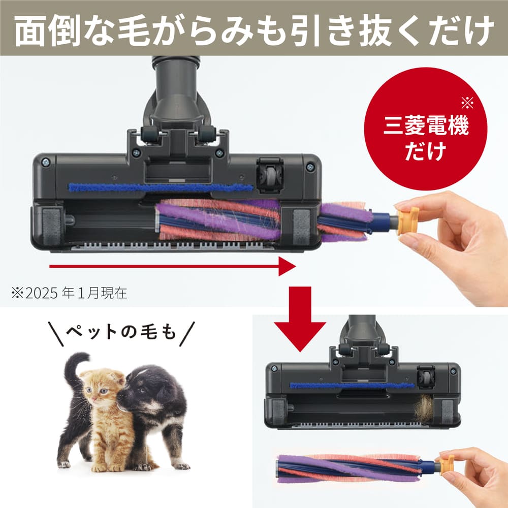MITSUBISHI 紙パック式クリーナー Be-K TC-FD2E-N ホワイトゴールド / MITSUBISHI（ミツビシ） / 掃除機・ロボットクリーナー・ロボット掃除機 / MTB10112_dt_11.jpg
