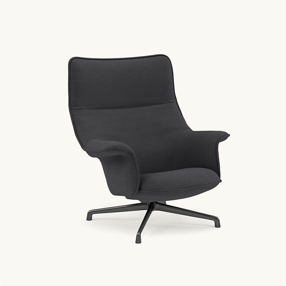 DOZE LOUNGE CHAIR HIGH BACK/SWIVEL BASE Anthracite Black / muuto(ムート) / ラウンジチェア / MUT10234BLK_ma.jpg