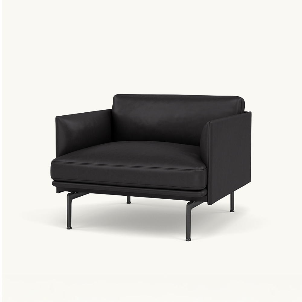 OUTLINE CHAIR BLACK BASE / muuto（ムート） / 1人掛けソファ / MUT10267BLK_ma.jpg