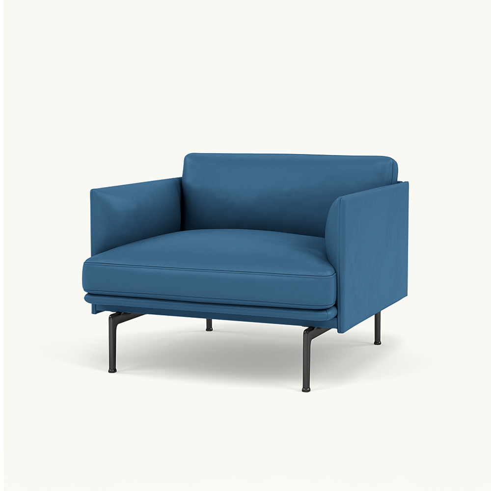 OUTLINE CHAIR BLACK BASE / muuto（ムート） / 1人掛けソファ / MUT10267BLU_ma.jpg