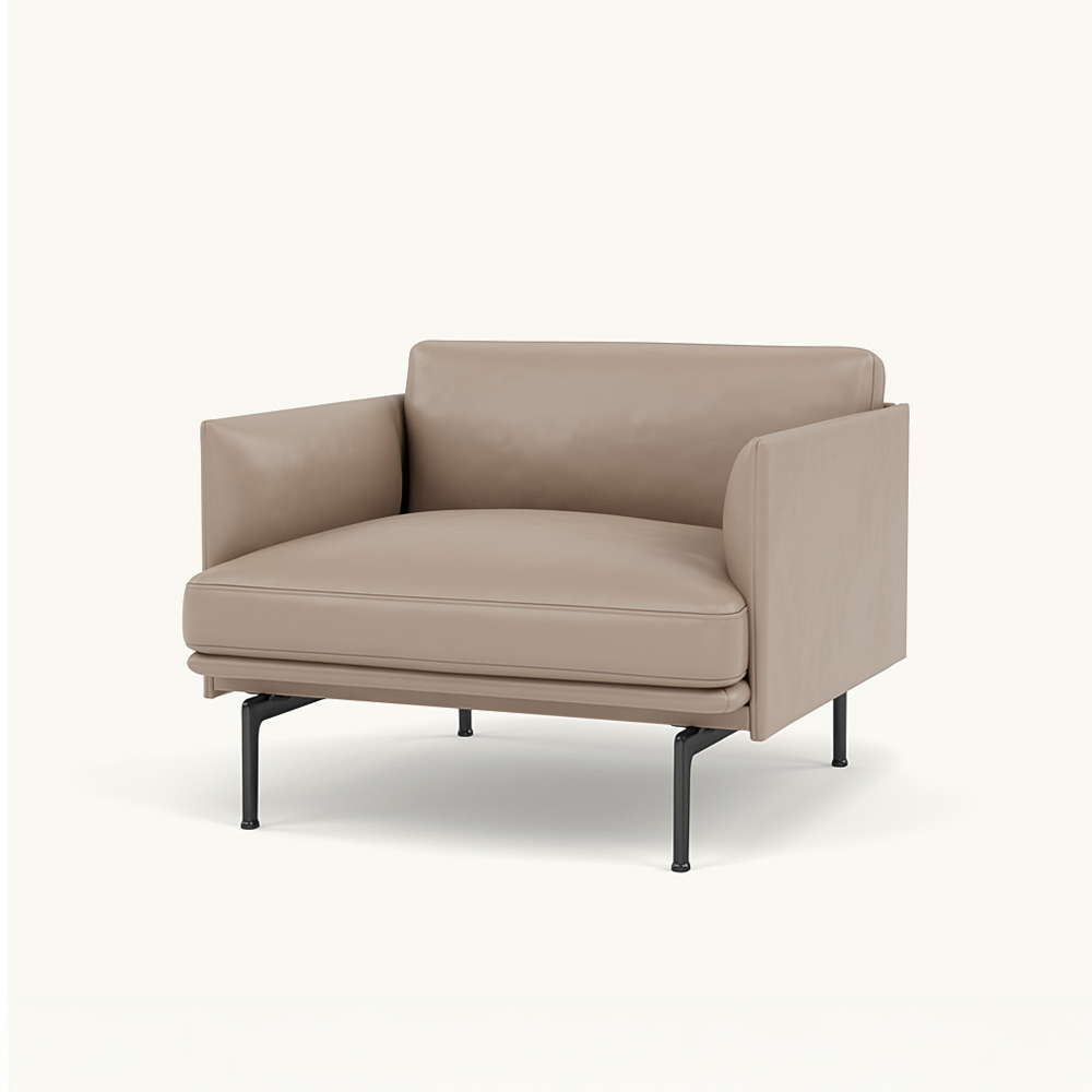 OUTLINE CHAIR BLACK BASE / muuto（ムート） / 1人掛けソファ / MUT10267GRY_ma.jpg